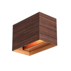 Wandlamp Muro Rechthoek Hout look