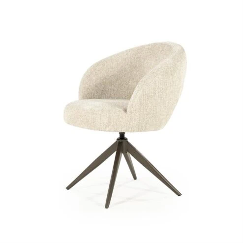 Alissa Eetkamerstoel Beige stof