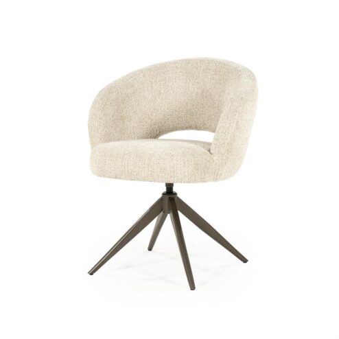 Alissa Eetkamerstoel Beige stof