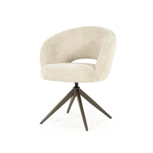 Alissa Eetkamerstoel Beige stof