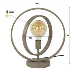 Bellamy 1-lichts Tafellamp Beige