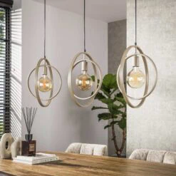 Bellamy 3-lichts Hanglamp Beige