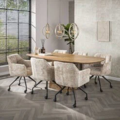 Bellamy 3-lichts Hanglamp Beige