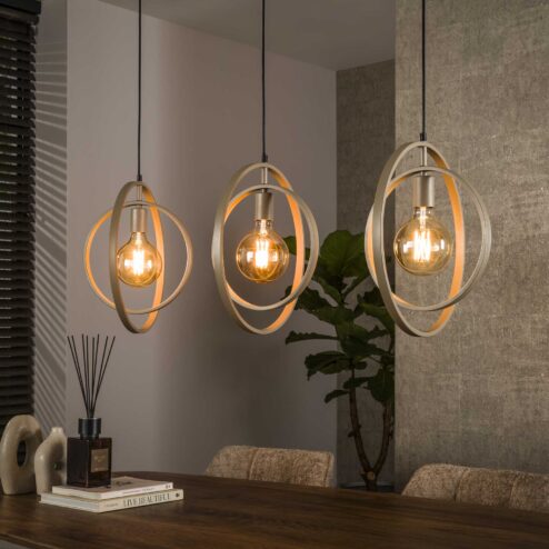 Bellamy 3-lichts Hanglamp Beige