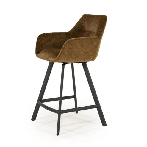 Bliss Barstoel met armleuning Mosterd