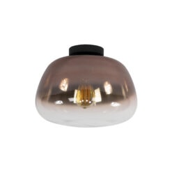 Carlos 1-lichts Plafondlamp Koper glas