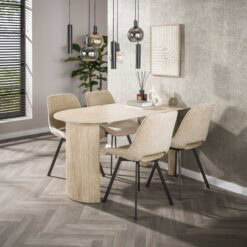 Colin Eetkamerstoel draaibaar Jaroq zand