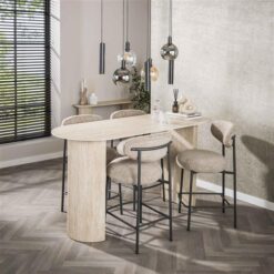 Corrado Bartafel ovaal Keramiek travertine 180cm