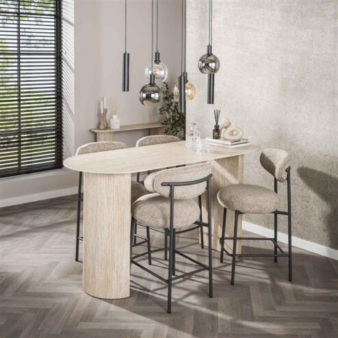Corrado Bartafel ovaal Keramiek travertine 180cm