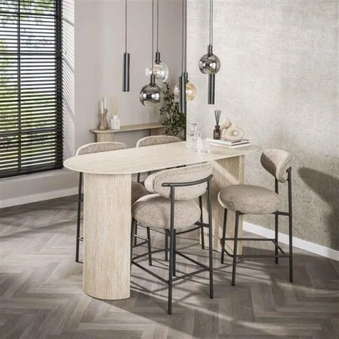 Corrado Bartafel ovaal Keramiek travertine 180cm