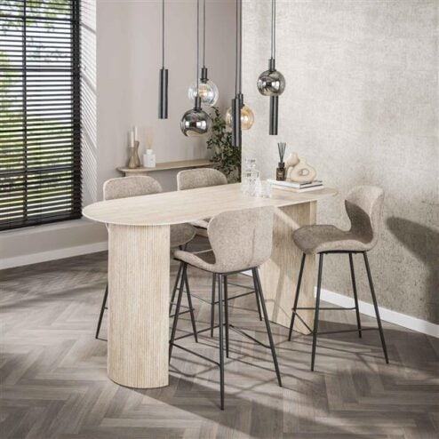 Corrado Bartafel ovaal Keramiek travertine 180cm