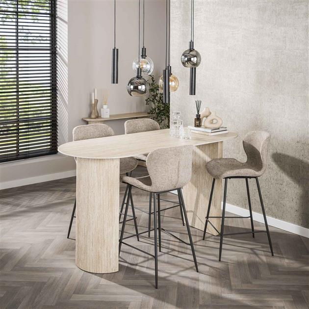 Corrado Bartafel ovaal Keramiek travertine 180cm