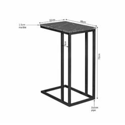 Donello Bijzettafel Marmer Zwart