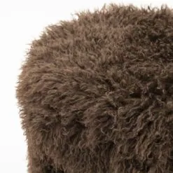 Doodly Poef Donkerbruin stof 40cm