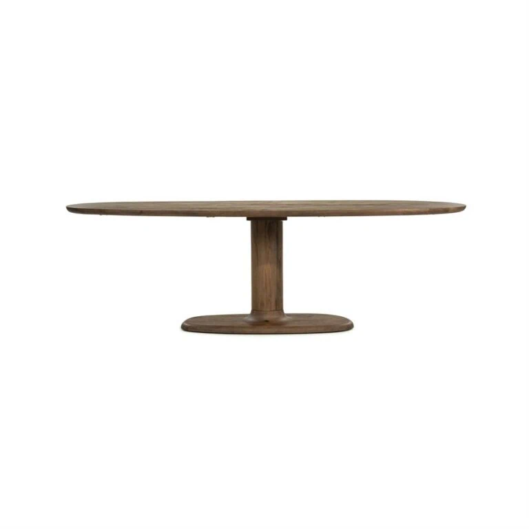Eettafel Coco ovaal Lichtbruin mangohout 240cm