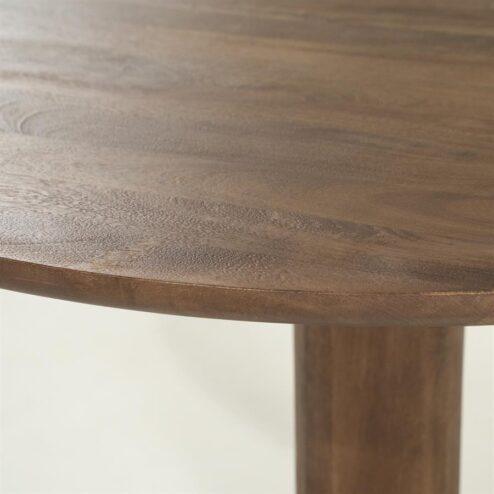 Eettafel Coco rond Lichtbruin mangohout 130cm
