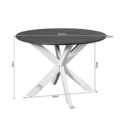 Eettafel Martin rond Naturel 110cm