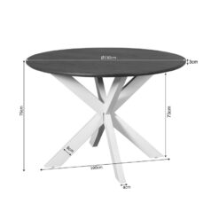 Eettafel Martin rond Naturel 130cm