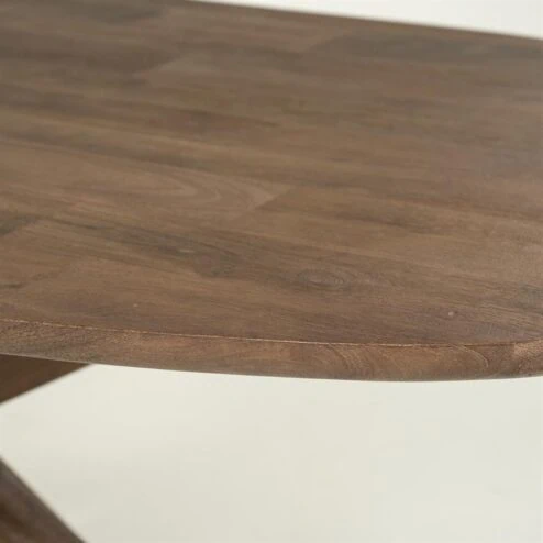 Eettafel Tycho ovaal Lichtbruin mangohout 160cm