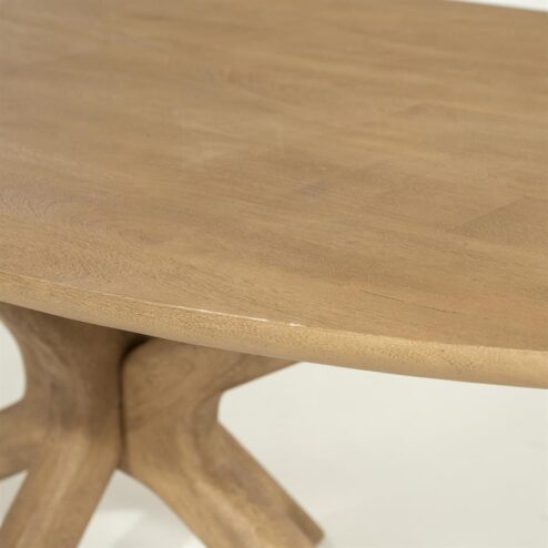 Eettafel Tycho ovaal Naturel mangohout 160cm