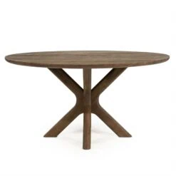 Eettafel Tycho rond Lichtbruin mangohout 150cm