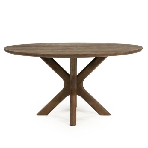 Eettafel Tycho rond Lichtbruin mangohout 150cm