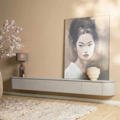 Evi Zwevend Tv meubel Taupe Mangohout 280cm (10)