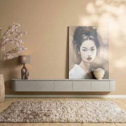 Evi Zwevend Tv meubel Taupe Mangohout 280cm (9)