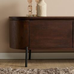 Evi Zwevend Tv meubel Walnoot Mangohout 120cm (2)