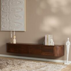 Evi Zwevend Tv meubel Walnoot Mangohout 200cm (1)