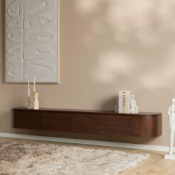 Evi Zwevend Tv meubel Walnoot Mangohout 240cm (1)