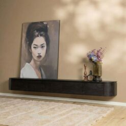 Evi Zwevend Tv meubel Zwart Mangohout 280cm (8)