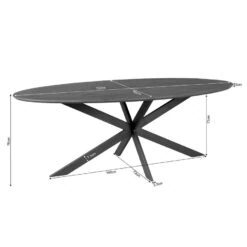 Ferry Eettafel Ovaal Naturel Eiken 180cm