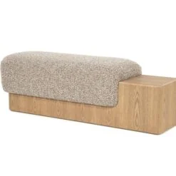 George Bankje Taupe hout 133cm