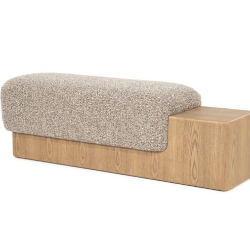 George Bankje Taupe hout 133cm