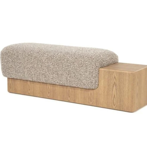 George Bankje Taupe hout 133cm