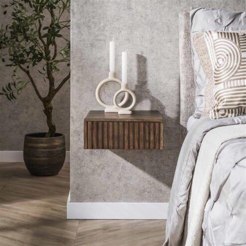 Giorgia Zwevend Nachtkastje 1 lade Acaciahout 35cm