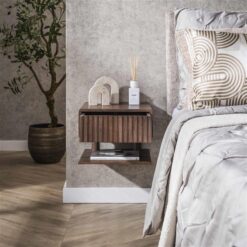 Giorgia Zwevend Nachtkastje 1 plank Acaciahout 35cm