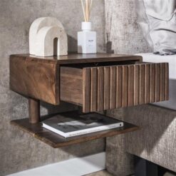 Giorgia Zwevend Nachtkastje 1 plank Acaciahout 35cm