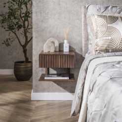 Giorgia Zwevend Nachtkastje 1 plank Acaciahout 35cm