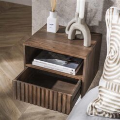 Giorgia Zwevend Nachtkastje open vak Acaciahout 35cm