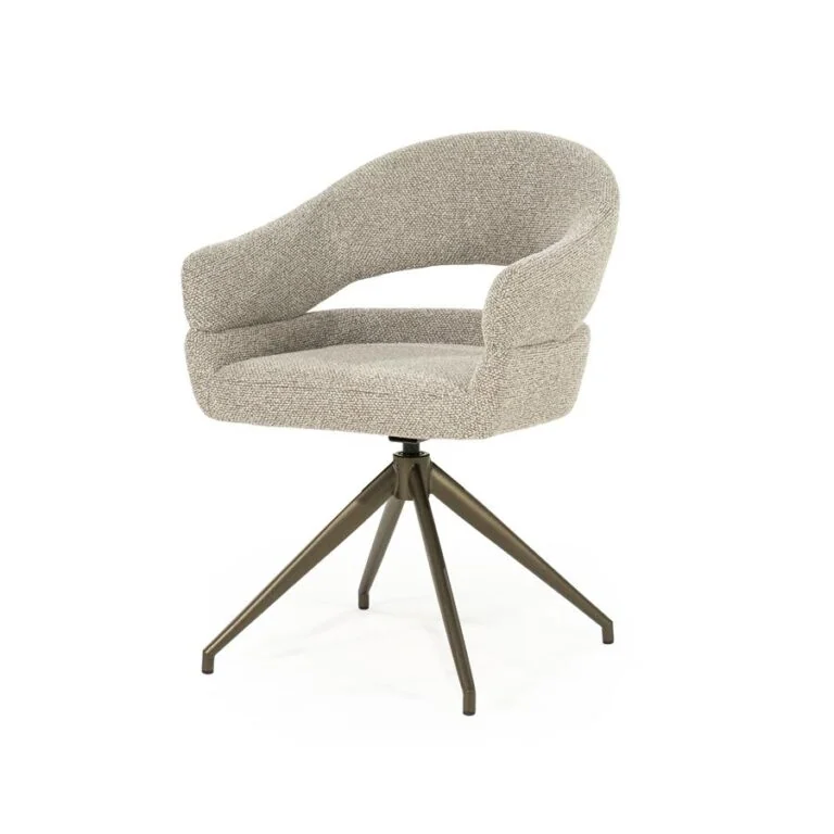 Hailey Eetkamerstoel Taupe stof