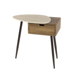 Isabella Nachtkastje 1 lade Links Travertin 60cm