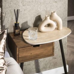 Isabella Nachtkastje 1 lade Rechts Travertin 60cm