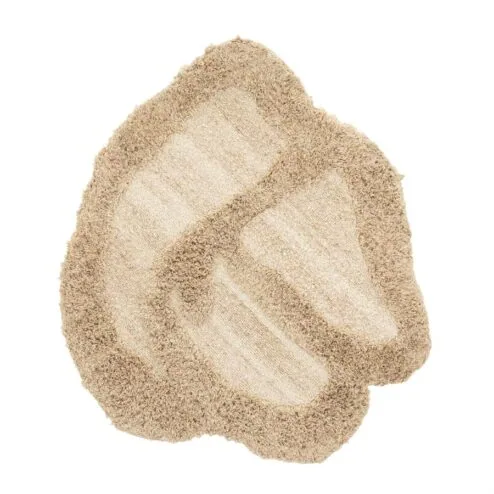 Kabe Muurkleed organisch Bruin 120x120cm