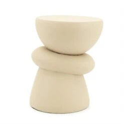 Kerun Bijzettafel Beige 35cm