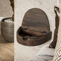 Leonardo Zwevend Nachtkastje Acaciahout 34cm