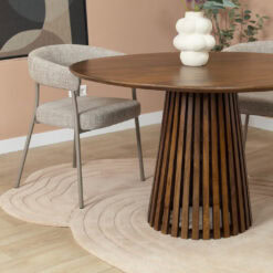 Linea Eettafel rond Bruin 120cm