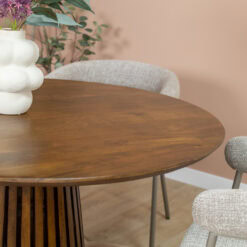 Linea Eettafel rond Bruin 120cm