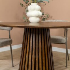 Linea Eettafel rond Bruin 120cm